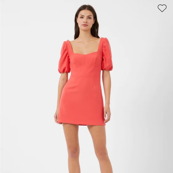 French Connection Whisper Cutout Back Dress in Hibiscus - Picture 6 of 11